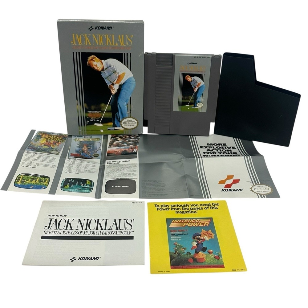 Jack Nicklaus Greatest 18 Holes Golf Nintendo NES CIB Tested Konami 083717110170